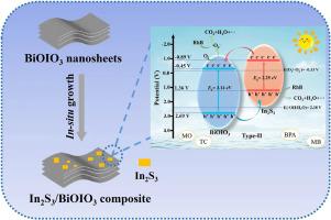 In-situ construction of the novel In2S3/BiOIO3 heterojunction with boosted visible-light photodegradation performance for diverse persistent organic pollutants