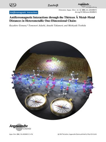 Frontispiz: Antiferromagnetic Interactions through the Thirteen Å Metal–Metal Distances in Heterometallic One-Dimensional Chains