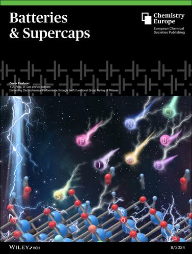 Cover Picture: Enhancing Electrochemical Performance through Swift Functional Group Tuning of MXenes (Batteries & Supercaps 8/2024)