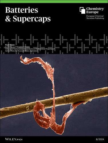 Cover Picture: Influence of Carbonisation Temperatures on Multifunctional Properties of Carbon Fibres for Structural Battery Applications (Batteries & Supercaps 8/2024)