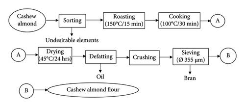 Physicochemical, Functional, Microbial, and Sensory Characteristics of Precooked Complementary Flour Produced from Yellow Maize Enriched with Roasted Cashew Almonds and Baobab Pulp