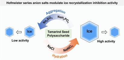 Effect of the Hofmeister series anion salts on the ice recrystallization inhibition activity of tamarind seed polysaccharide