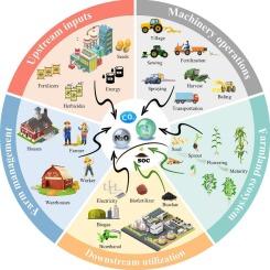 Optimization strategies for carbon neutrality in a maize-soybean rotation production system from farm to gate