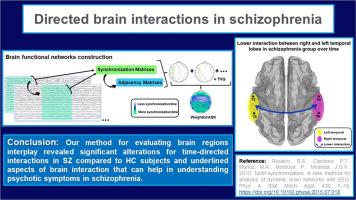 Directed brain interactions over time: A resting-state EEG comparison between schizophrenia and healthy individuals