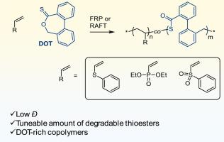 Thioester-rich degradable copolymers from a thionolactone and S-vinyl and P-vinyl monomers