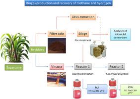 Biohydrogen and methane production via silage-based dark co-fermentation using vinasse and filter cake