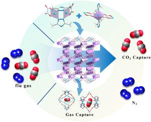 Cu-based metal-organic framework with dual open metal sites for efficient separation of CO2 from flue gas