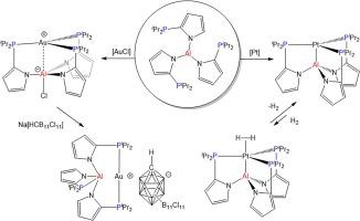 Varied coordination geometries of an Alane/Tris(phosphine) ligand from its Reactions with Pt(0) and Au(I)