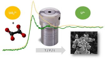 Reductive hydrothermal conversion of uranyl oxalates into UO2+x monitored by in situ XANES analyses†