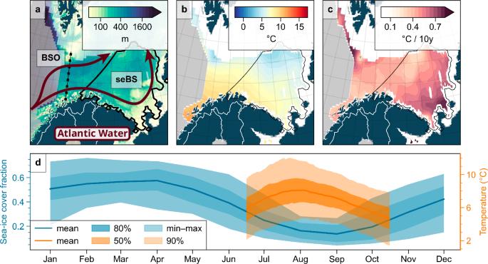 Interplay of atmosphere and ocean amplifies summer marine extremes in the Barents Sea at different timescales