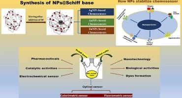 Schiff base and organic ligand stabilized metal nanoparticles as potential chemosensors for hazardous metal ions: Design, principle, optical signaling mechanism and application