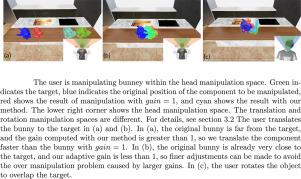 Object manipulation based on the head manipulation space in VR