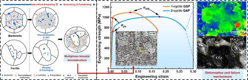 Strong and ductile low carbon low alloy steels with multiphase bimodal microstructure