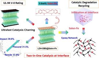 Fire-safe and multifunctional epoxy/layered double hydroxide composites via an interfacial catalysis