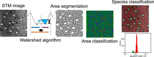 Classification of adsorbates in scanning tunneling microscopy images of Fe3O4(111) surfaces exposed to water and carbon monoxide