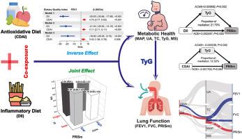 Associations of dietary inflammation index and composite dietary antioxidant index with preserved ratio impaired spirometry in US adults and the mediating roles of triglyceride-glucose index: NHANES 2007–2012