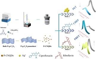 Unlocking multi-mode sensing potential: Phosphorus-doped graphitic carbon nitride quantum dots for Ag+, ciprofloxacin, and riboflavin analysis in environment and food matrices