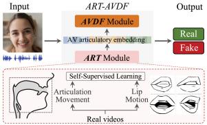 Audio–visual deepfake detection using articulatory representation learning