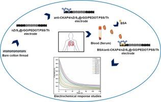 Disposable Zirconium trisulfide-Reduced graphene oxide modified conducting thread based electrochemical biosensor for lung cancer diagnosis