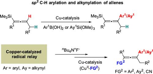 Copper-Catalyzed sp2 C–H Arylation and Alkynylation of Allenes via Hydrogen Atom Abstraction