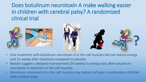 Does botulinum neurotoxin A make walking easier in children with cerebral palsy? A randomized clinical trial