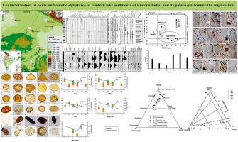 Characterization of biotic and abiotic signatures of modern lake sediments of western India, and its palaeo-environmental implications