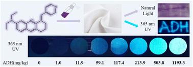 Quantification and visual inspection of adipic dihydrazide in textile using a xanthylium-based ratiometric fluorescent probe†