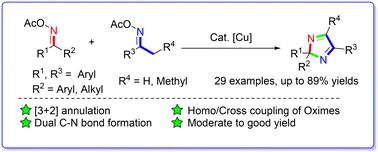 Synthesis of 2H-imidazoles via copper-catalyzed homo/cross-coupling of oxime acetates†