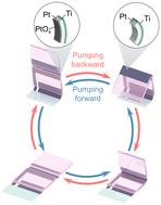 Electronically actuated artificial hinged cilia for efficient bidirectional pumping†