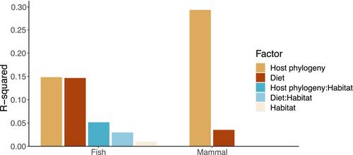 Host diet drives gut microbiome convergence between coral reef fishes and mammals