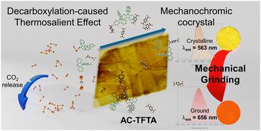 Mechanochromic hydrogen-bonded cocrystals with a salient effect upon heating†