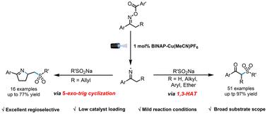 Visible-light-induced copper-catalyzed regiodivergent C(sp3)-sulfonylation of oxime esters with sodium sulfinates†