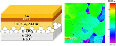 Highly conductive flat grains of cesium lead bromide perovskites via additive engineering with methylammonium bromide†