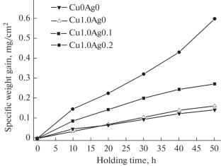 Study of Microstructure, Phase Composition and Oxidation Resistance of High-Entropy Alloys Al0.25CoCrFeNi and Al0.25CoCrFeNiCuAgx (x = 0, 0.1, 0.2)