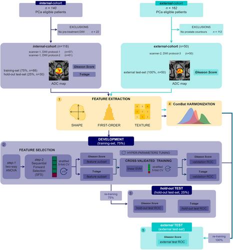 Addressing intra- and inter-institution variability of a radiomic framework based on Apparent Diffusion Coefficient in prostate cancer