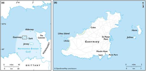 Island geologic connections: Reimagining Guernsey's spatial dynamics through land–sea–geologic relations, past and present