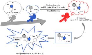 Construction of axially chiral 2-arylpyrroles using catalytic asymmetric Suzuki–Miyaura cross-coupling: an efficient approach to esaxerenone†