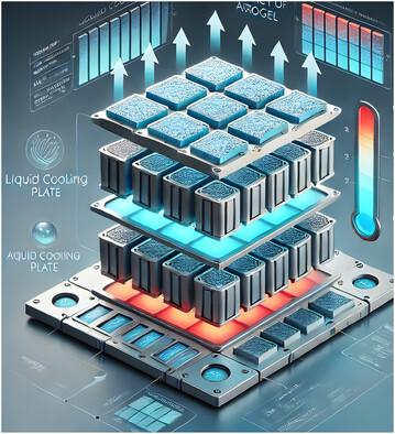 Impact of Aerogel Barrier on Liquid-Cooled Lithium-Ion Battery Thermal Management System's Cooling Efficiency