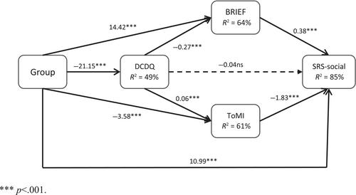 Motor, cognitive, and socio-cognitive mechanisms explaining social skills in autism and typical development