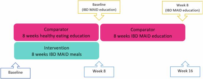 A pilot randomized controlled trial investigating the effects of an anti-inflammatory dietary pattern on disease activity, symptoms and microbiota profile in adults with inflammatory bowel disease