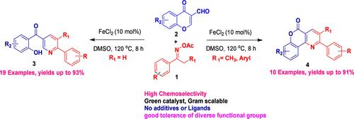 Substituent-Oriented Synthesis of Substituted Pyridines/Pyrido[3,2-C]coumarins <i>via</i> Sequential Reactions of α-H and Me/Aryl Substituted Oxime Acetates and 3-Formylchromones.