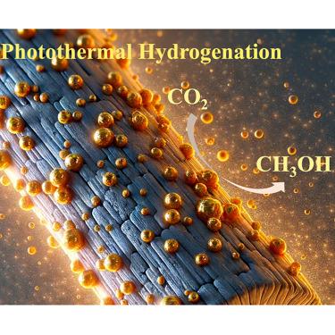 Photothermal catalytic CO2 hydrogenation to methanol on Au/In2O3 nanowires