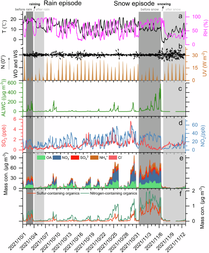 Insight into wet scavenging effects on sulfur and nitrogen containing organic compounds in urban Beijing