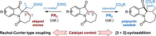 Phosphine-Catalyzed Crossed Rauhut-Currier-Type Coupling and [3 + 2]-Cycloaddition of 2-Alkylidene-3-oxindoles with Alkenes and Allenes to Access β,γ-Unsaturated Enones and Polycyclic Oxindoles.