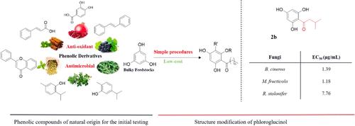 Antifungal Activity of Phloroglucinol Derivatives against Botrytis cinerea and Monilinia fructicola