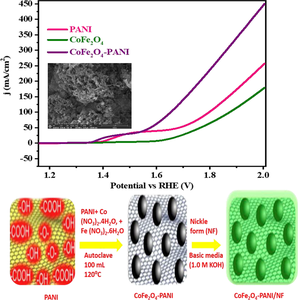 Development of CoFe2O4 decorated on polyaniline for optimizing oxygen evolution process in alkaline medium