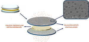 A new drug delivery coated matrix membrane system for theophylline delivery