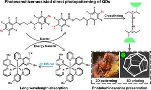 Photosensitizer-assisted direct 2D patterning and 3D printing of colloidal quantum dots