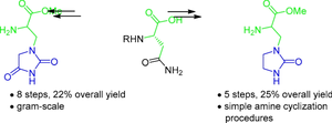 Improved synthesis of two quisqualic acid analogs containing hydantoin and imidazolidinone moieties