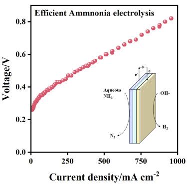 Energy-efficient and cost-effective ammonia electrolysis for converting ammonia to green hydrogen